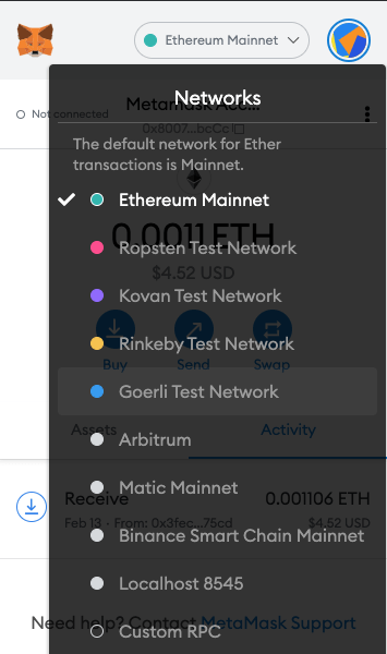 Ethereum Basics - Networks